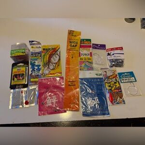 Large Lot of Miscellaneous Vintage Fishing Items - New Japanese hooks and more